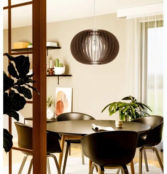 Eglo 95026 - Pendul pe cablu STELLATO, 1xE27/60W/230V, diametru 70 cm, maro