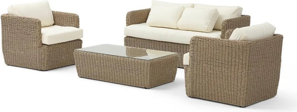Set mobilier de grădină din ratan Avenberg TROPEA bej