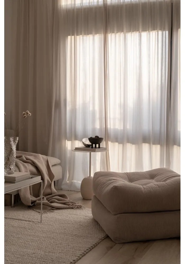 Puf din catifea reiată Karup Design More Seaweed