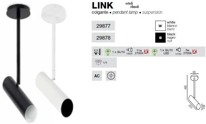 Lustra moderna cu 1 spot directionabil Link 29877