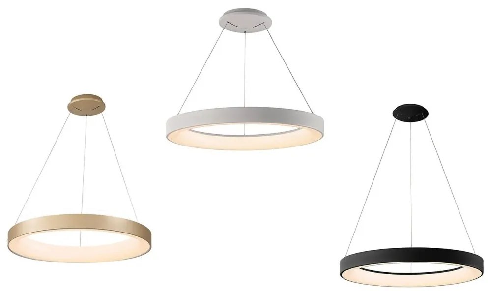 Lustra LED inteligenta design circular NISEKO II Black 50cm