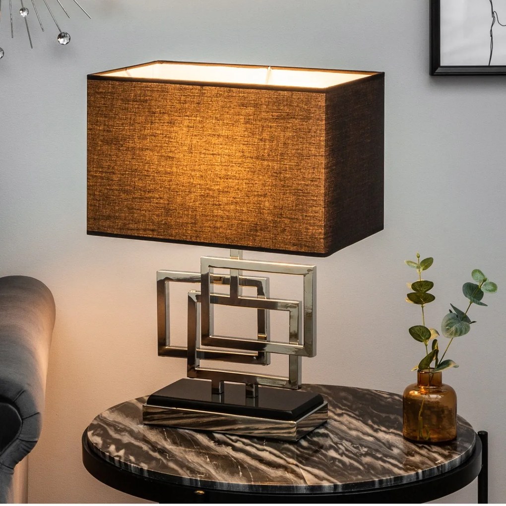 Veioza moderna Leonor 56cm, argintiu A-39097 VC
