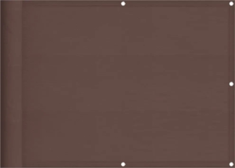 vidaXL Paravan de balcon, maro, 75x800 cm, 100% poliester oxford