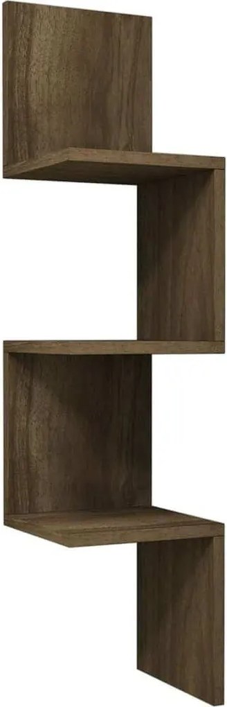 Raft ZIKZAK, nuc, PAL melaminat, 25x25x105 cm