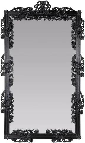 Oglinda dreptunghiulara neagra cu rama din lemn 122x224 cm Baroque Versmissen