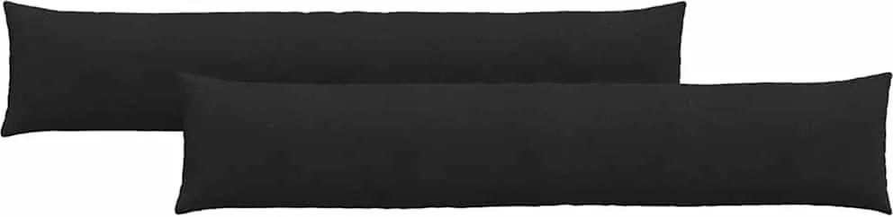 vidaXL Perne pentru canapea 2 pcs Negru 200 x 40 cm țesătură