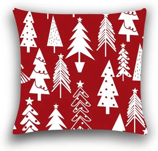Set cadou pentru living CHRISTMAS TREES, rosie