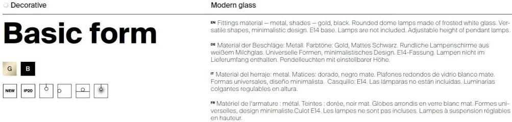 Lustra suspendata design modern minimalist Basic 5L aurie