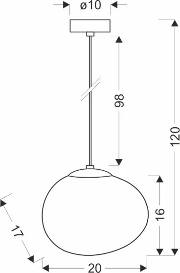 BRILAGI - Lampă suspendată pe cablu PEBBLES 1xE27/40W/230V Ø 20 cm neagră