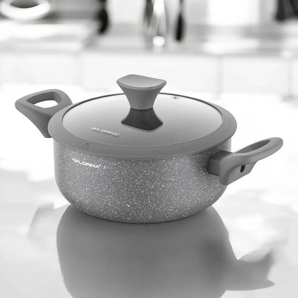 Florina Oală din aluminiu cu capac de MateuszGessler, 20 cm, 2,3 l, diam. 20 cm