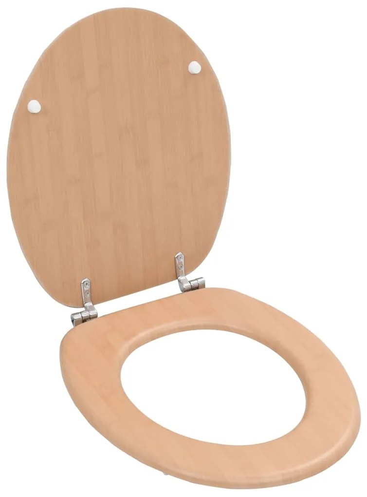 vidaXL Capac WC, MDF, model bambus