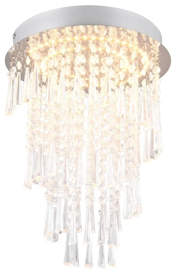 Plafonieră argintie LED ø 30 cm Pomp – Trio