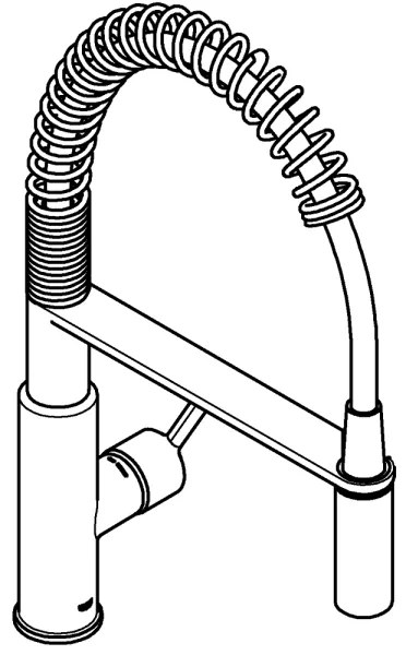 GROHE 30361000 - Baterie pentru chiuvetă GET 455 mm, crom lucios