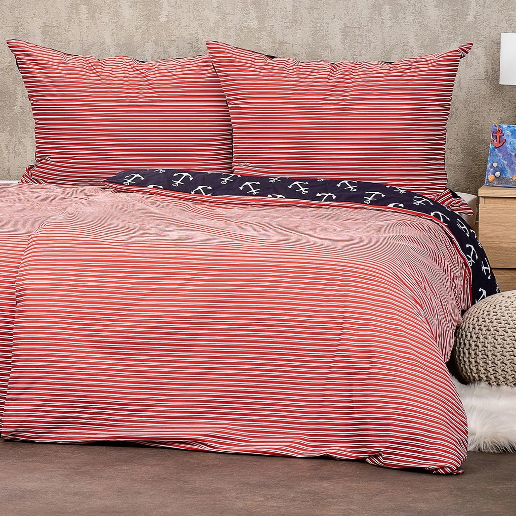 Lenjerie de pat din bumbac 4Home Marine, 220 x 200 cm, 2 buc. 70 x 90 cm
