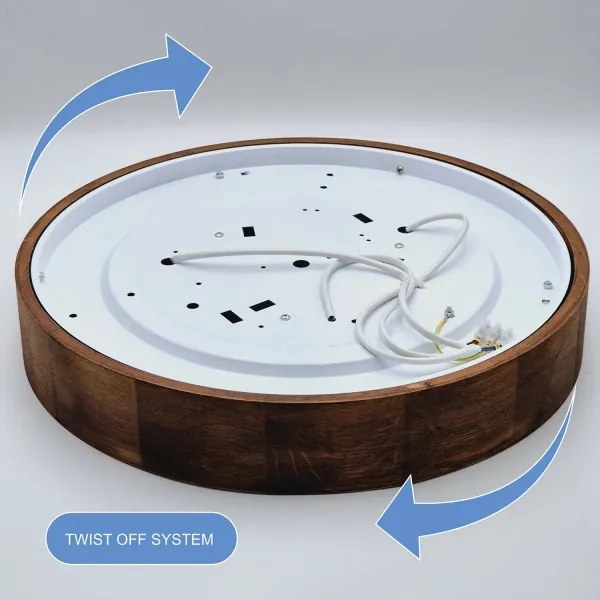 Plafonieră Brilagi CARVALHO 3xE27/60W/230V stejar d. 47 cm