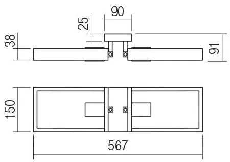 Plafonieră Redo 01-1968 TIMBER 2xE27/42W/230V fag