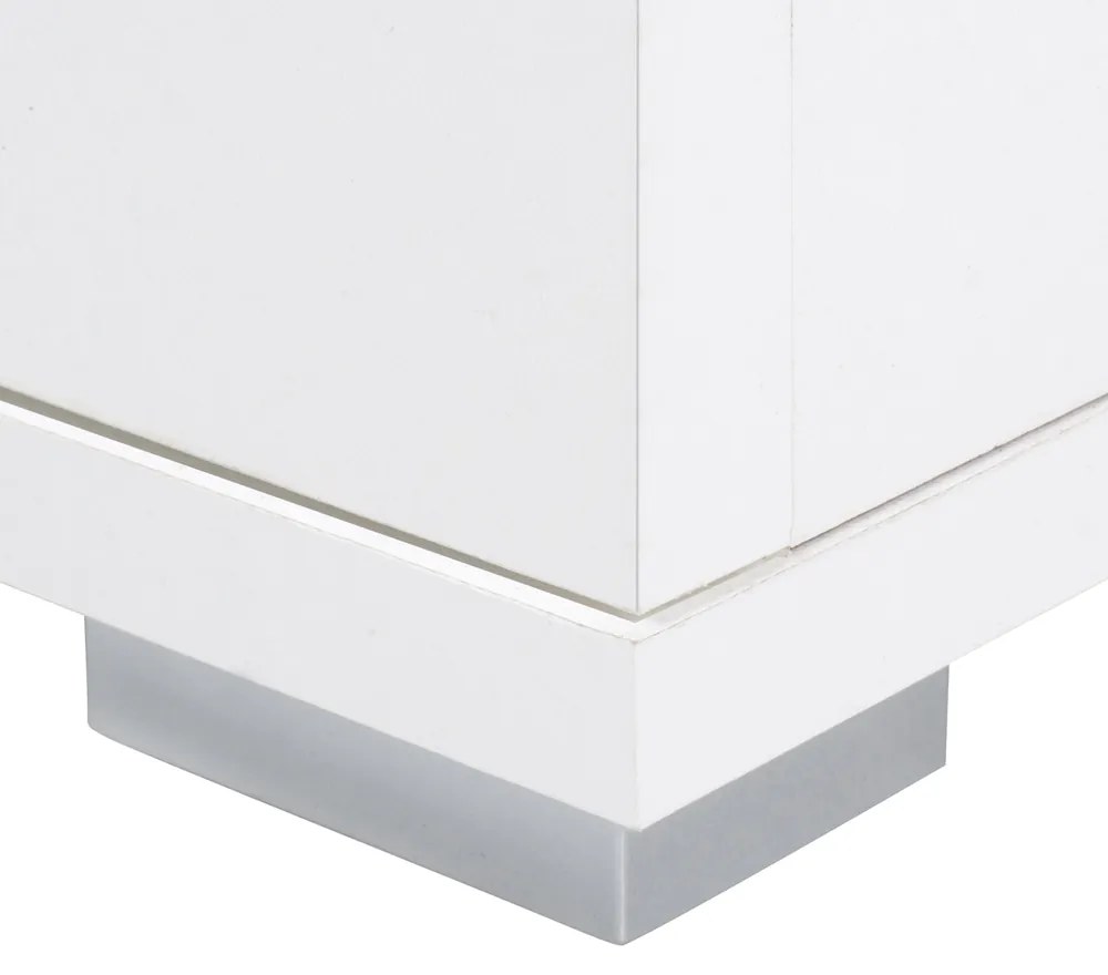 Deuba Comodă albă cu 2 uși și sertare