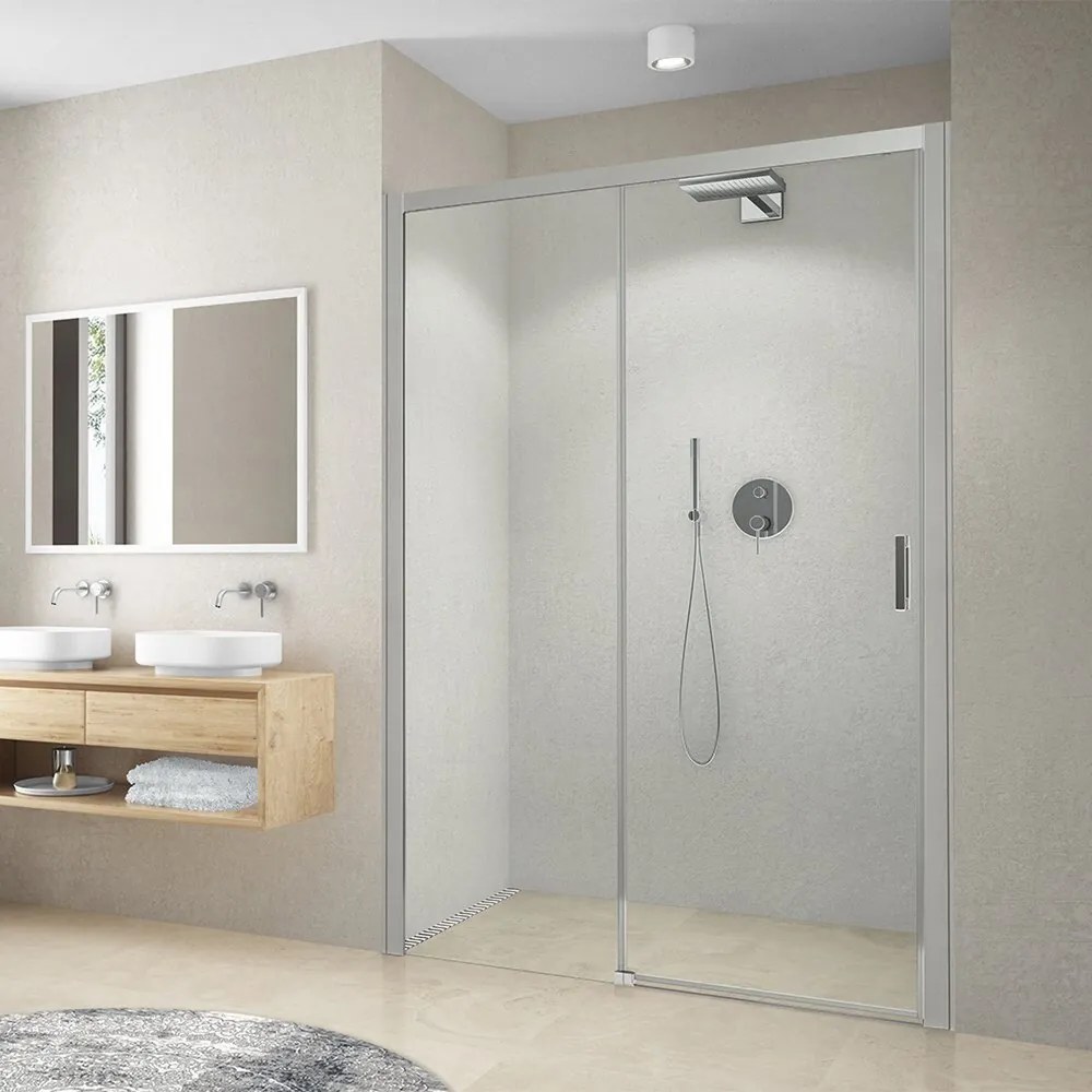 Usa de nisa culisanta Roth Cariba 140 cm sticla 6 mm crom dreapta