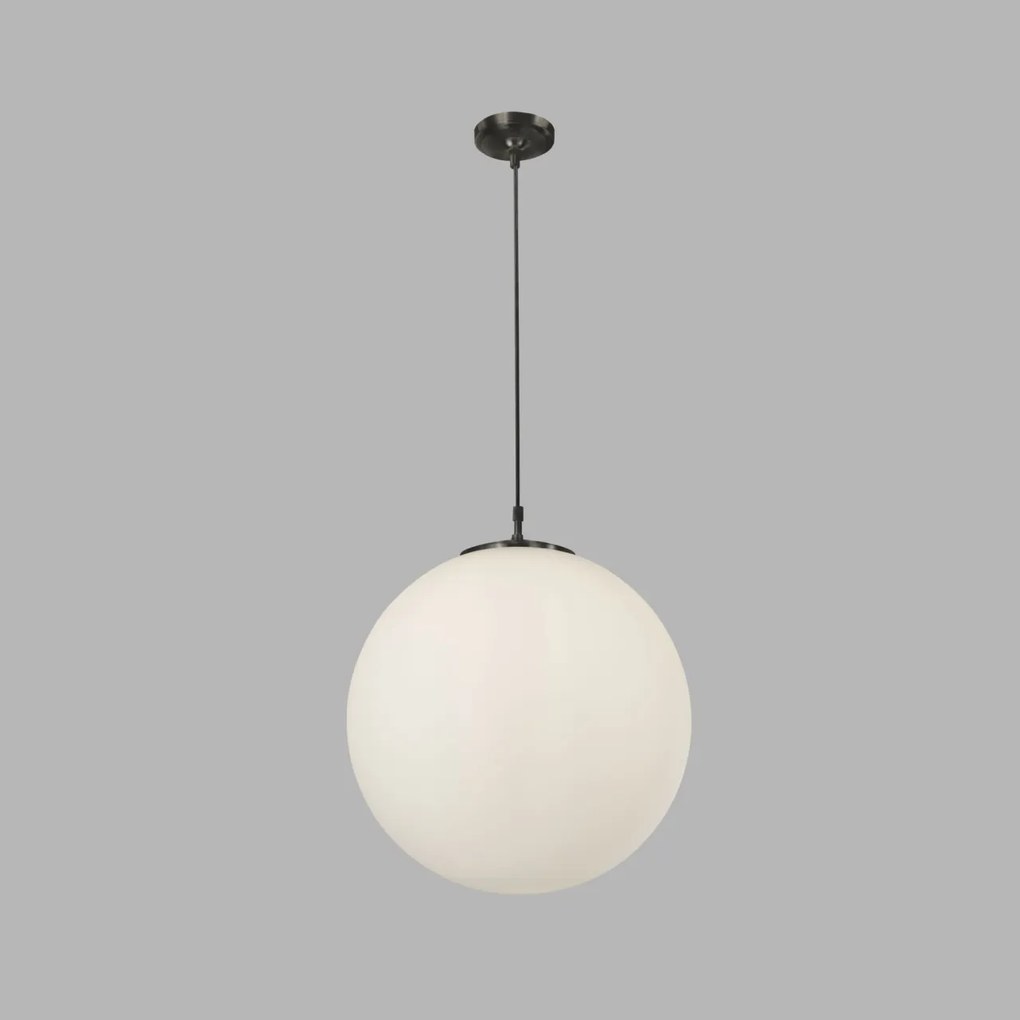 Lustra / Pendul design modern 30cm Atom black / opal 6088 SRT