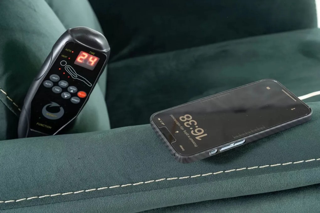 Fotoliu recliner cu functie de masaj Neptun M velvet verde Blu78