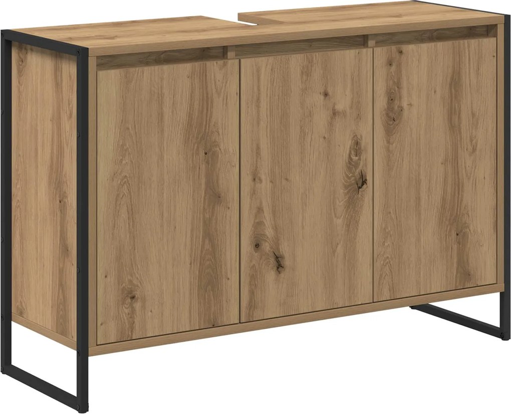 vidaXL Dulap de Baie Stejar artizanal 90 x 30 x 60 cm Lemn compozit