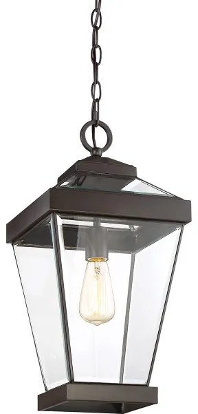 Lustră de exterior pe lanț RAVINE 1xE27/60W/230V IP23 neagră Quoizel