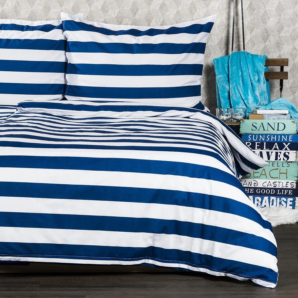 Lenjerie de pat din bumbac 4Home Navy, 140 x 200cm, 70 x 90 cm, 140 x 200 cm, 70 x 90 cm