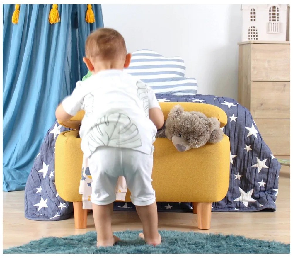 Bancă de copii galbenă Moouv – Hanah Home
