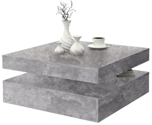 Masa Cafea Rotativa Magic, Light Grey, 78 Cm