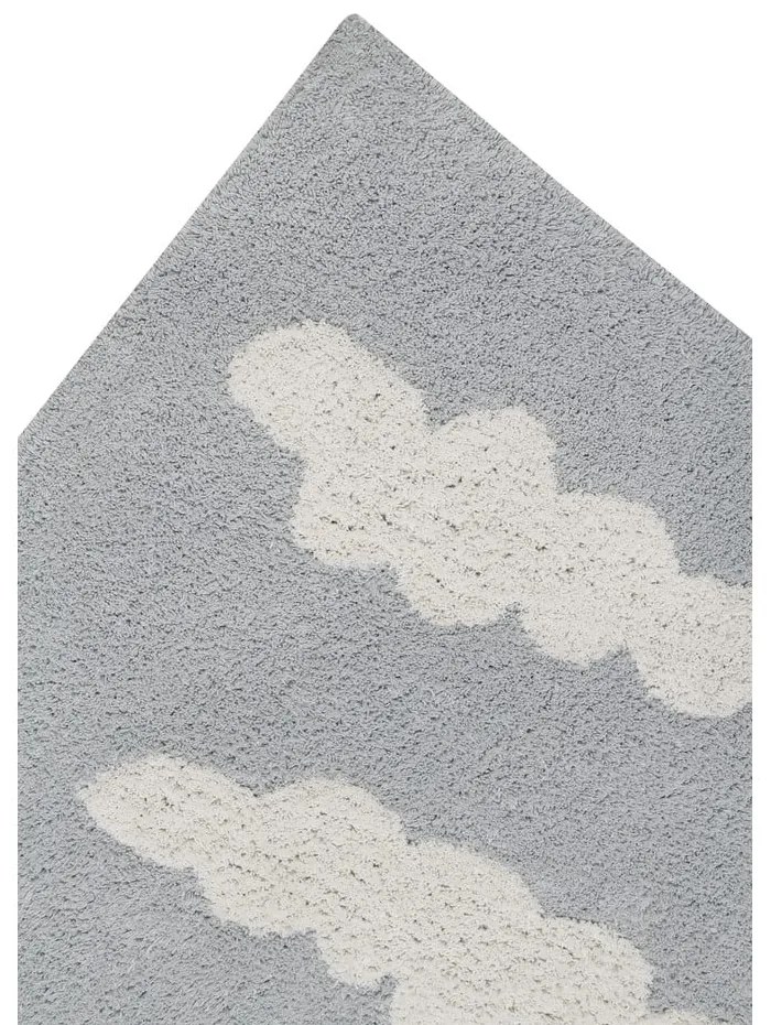 Covor pentru copii gri lavabil/țesut manual din amestec de bumbac 120x160 cm Clouds Grey – Lorena Canals