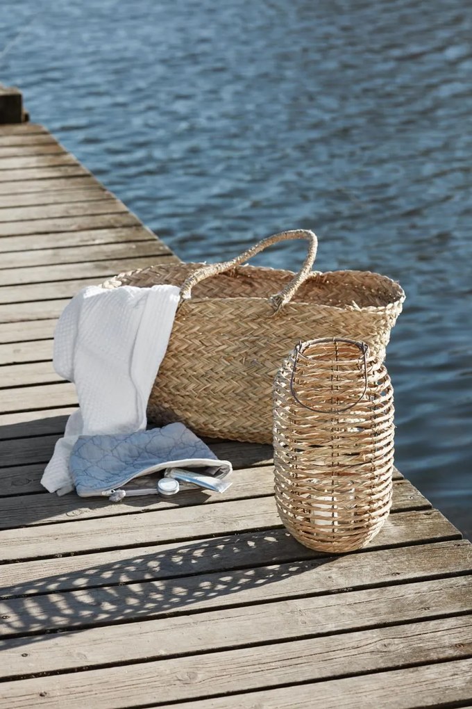 IB Laursen Lampa pentru lumanare COASTAL LIGHT din iarba de mare 37x20 cm