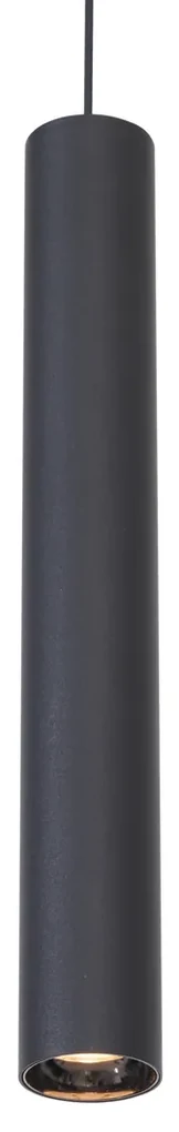 Sistem de iluminat pe șină modern cu 3 pendule negre monofazat - Magnetic Cassie