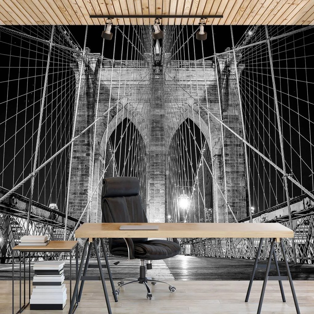 Fototapet - New York City Urban Brooklyn Bridge (254x184 cm)