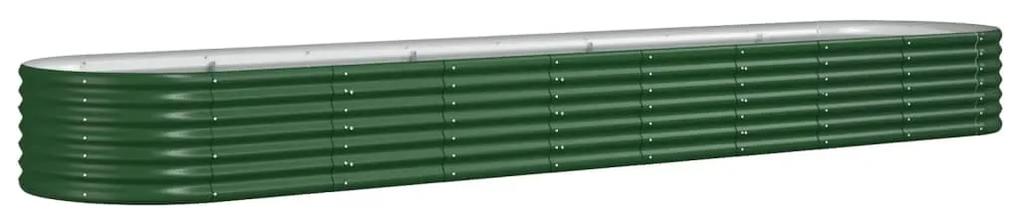 Jardiniera gradina verde 368x80x36 cm otel vopsit electrostatic 1, Verde, 368 x 80 x 36 cm