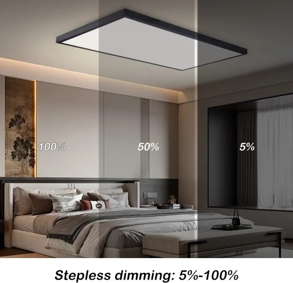 Brilagi-LED Aplică de baie reglabilă FRAME SMART LED/96W/230V IP44 negru + telecomandă
