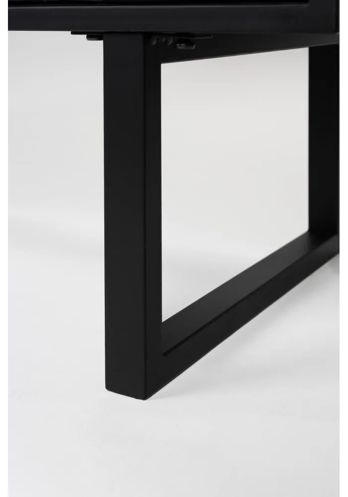 Comodă neagră joasă din lemn de pin 135x90 cm Linc – White Label