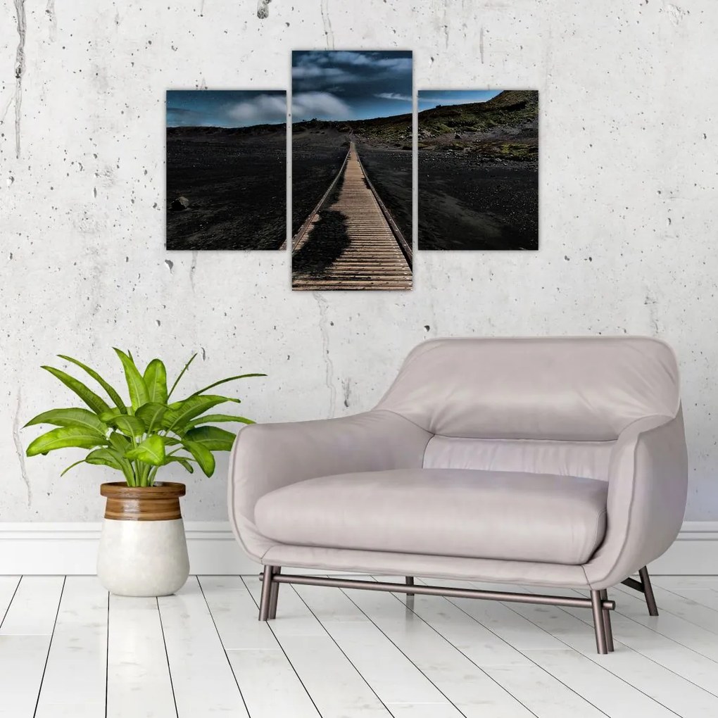 Tablou drumul de lemn în amurg (90x60 cm)