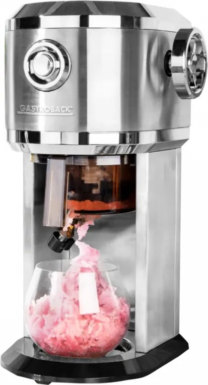 Aparat pentru deserturi cu gheață Gastroback Slushy & Ice Cream, 35 W, 200 ml, fin/grosier, 4 forme, inox