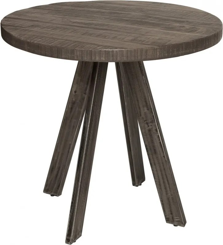 Masa rotunda, Masa bistro Iron Craft mango gri, 80cm