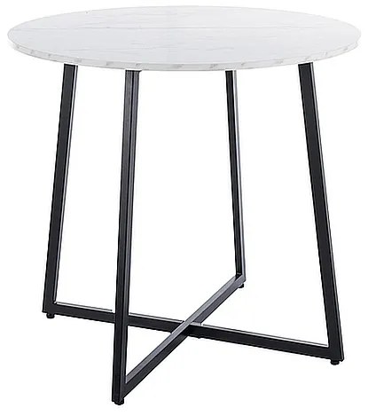 Masa Luna marmura alba/negru ø90/h76 cm