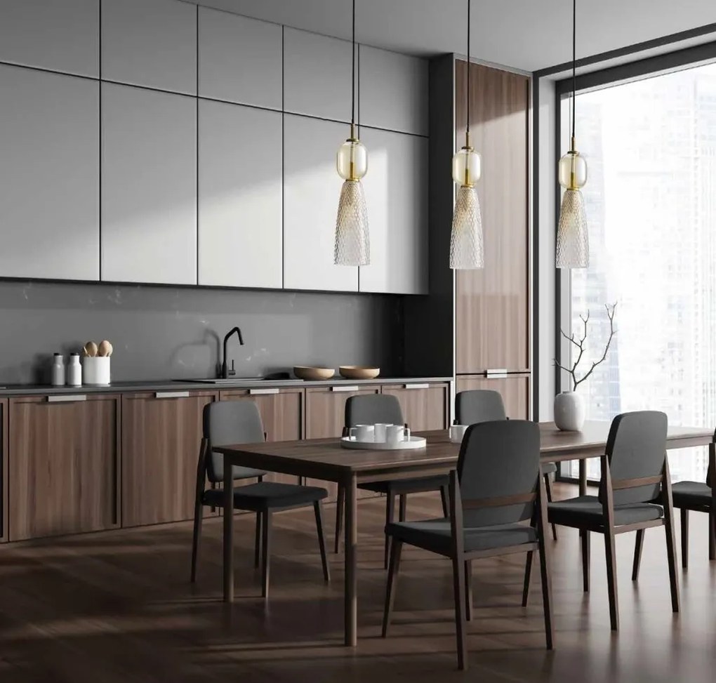 Lustra cu 3 pendule design decorativ Line
