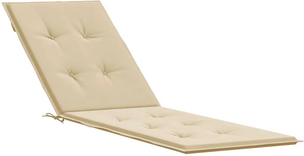 vidaXL Pernă de șezlong, bej, (75+105)x 50x4 cm