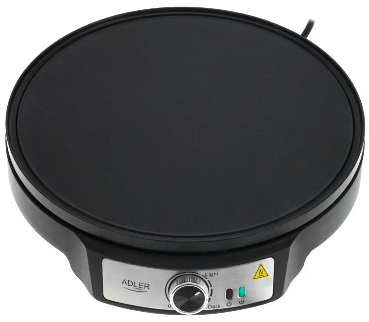 Aparat pentru clătite Adler AD 3093, 1600W, 30 cm, Ustensile incluse, Negru/Inox