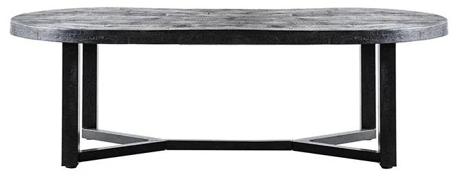 Masa dreptunghiulara din metal si lemn de mango Hudson140x70x45 cm neagra