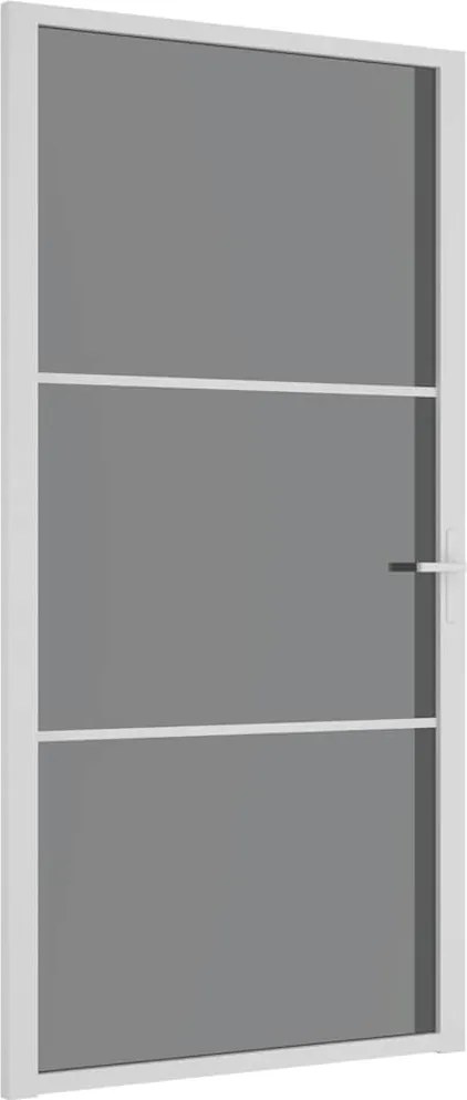 vidaXL Ușă de interior, 102,5x201,5 cm, alb, sticlă ESG și aluminiu