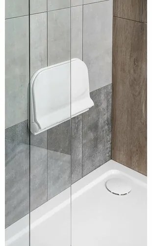 Scaun de duș pliabil AQUALINE DI82 Dino 37,5 x29,5 cm, alb