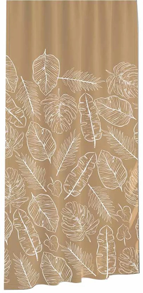 Perdea de dus Tropical PVC Crem/Alb 180 x 180 cm