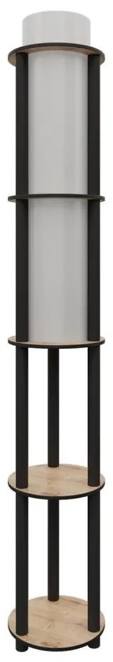 Lampă de podea NOTO cu polițe, 1xE27/40W/230V, bej/negru