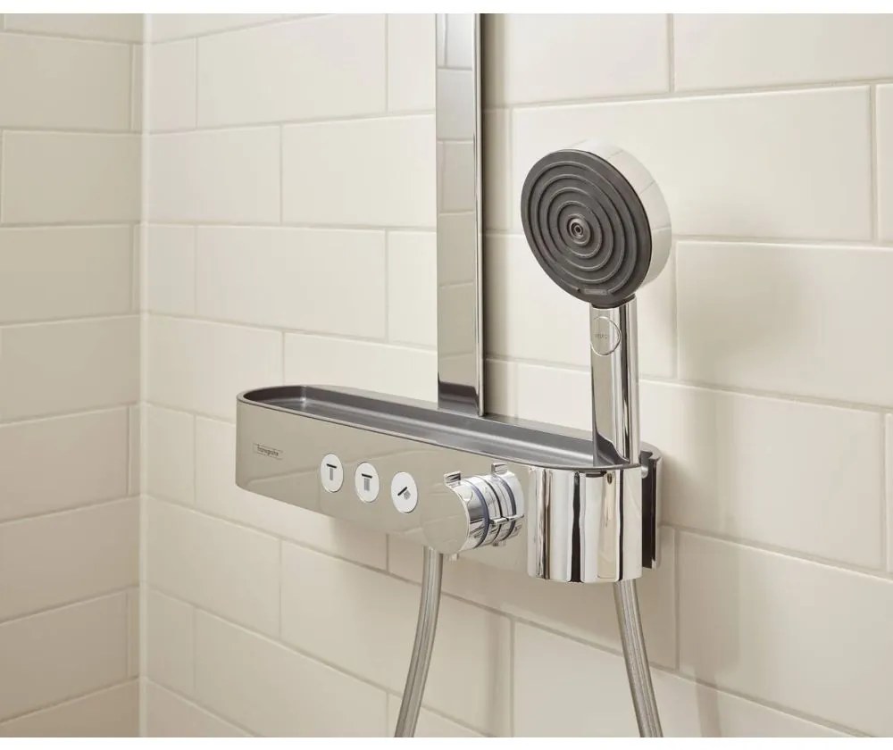 Set de dus 260 cu termostat ShowerTablet Select 400, 2 jeturi, EcoSmart, crom Crom lucios