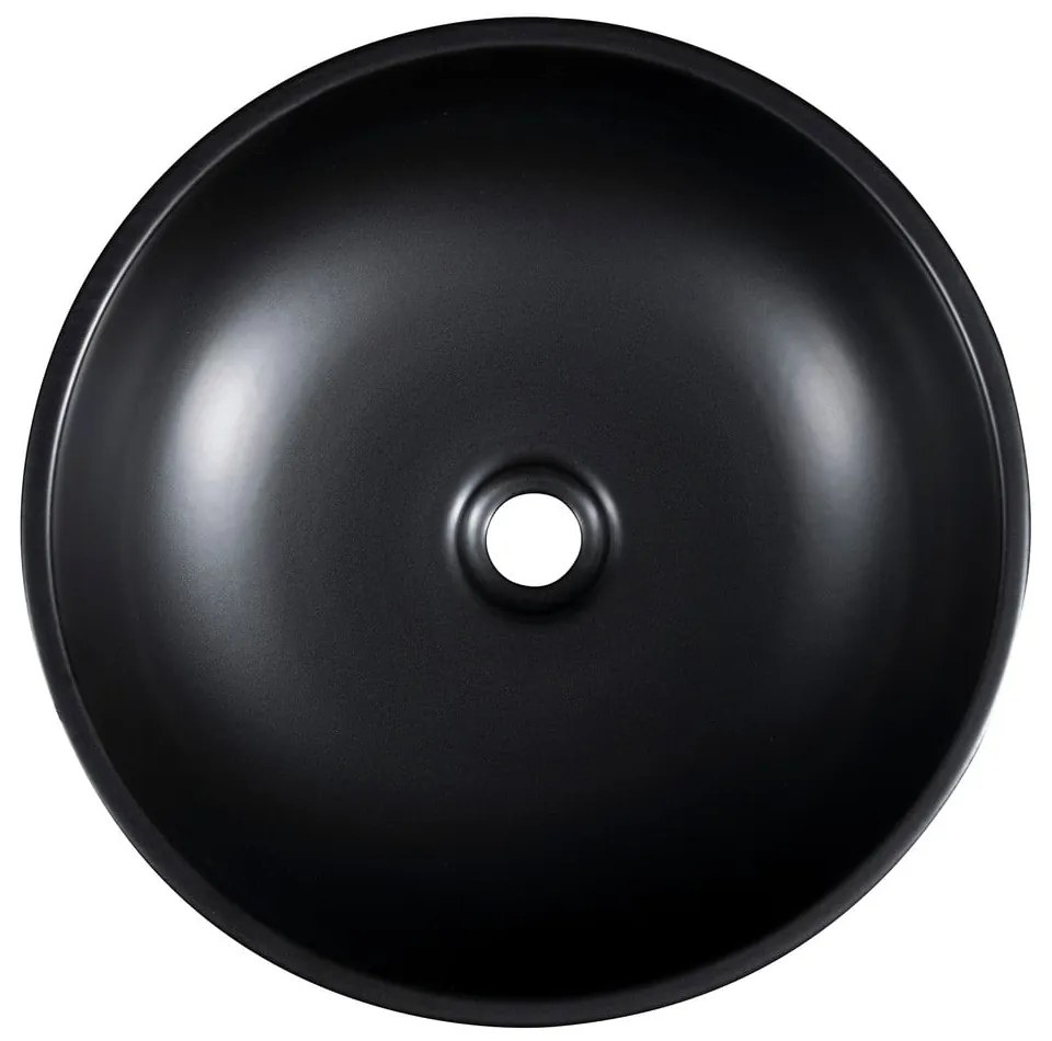Chiuvetă neagră/turcoaz rotundă din ceramică ø 41 cm Priori – Sapho
